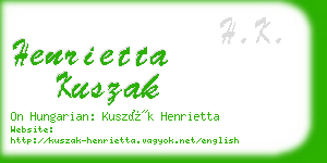 henrietta kuszak business card